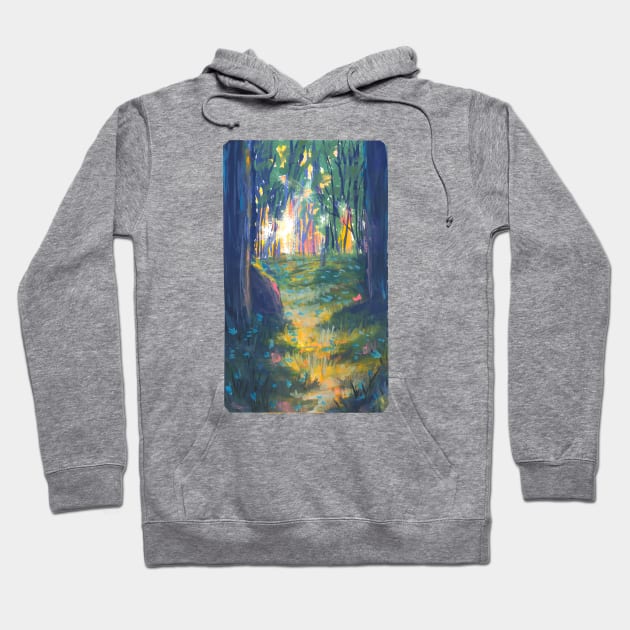 sunlit forest Hoodie by erinkatearcher